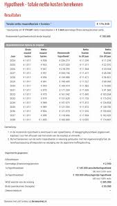 maandlasten bij hypotheek berekenen