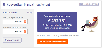 Bereken eenvoudig je maximale hypotheek bij ING