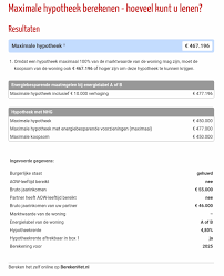 hoeveel hypotheek berekenen